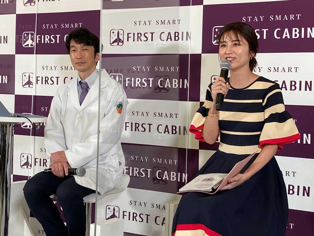 「ファスティング」に関するトークセッション青木厚医師（左）とフリーアナウンサーの宇賀なつみさん
