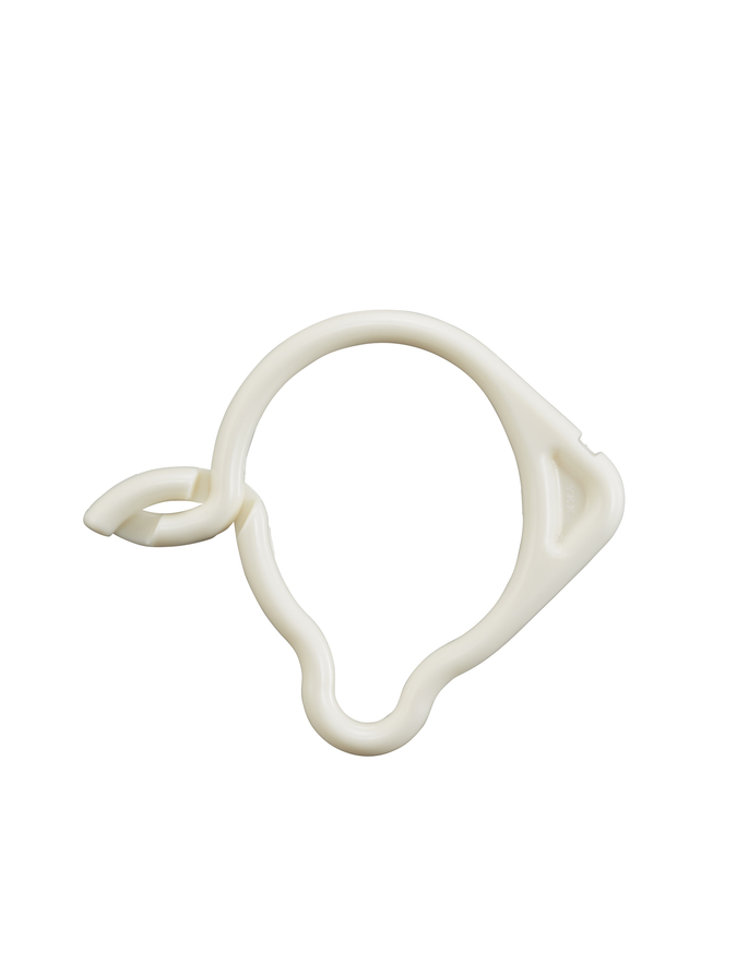 シャワーカーテンフック(閉じた状態)