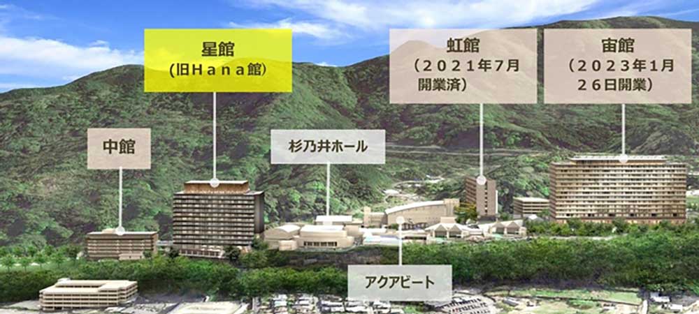 オリックス不動産（株）　別府温泉杉乃井ホテルの大規模リニューアルプロジェクト最終客室棟の名称が「星館」に決定